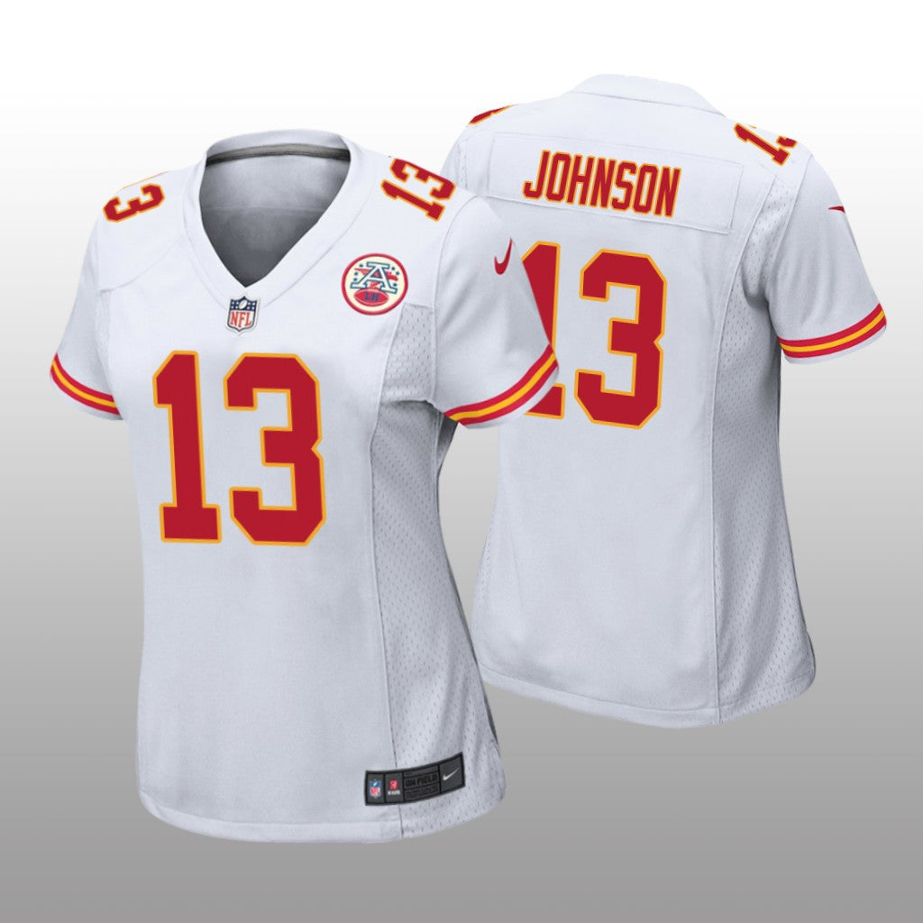 Kansas City Chiefs Nazeeh Johnson White Jersey Game Women's