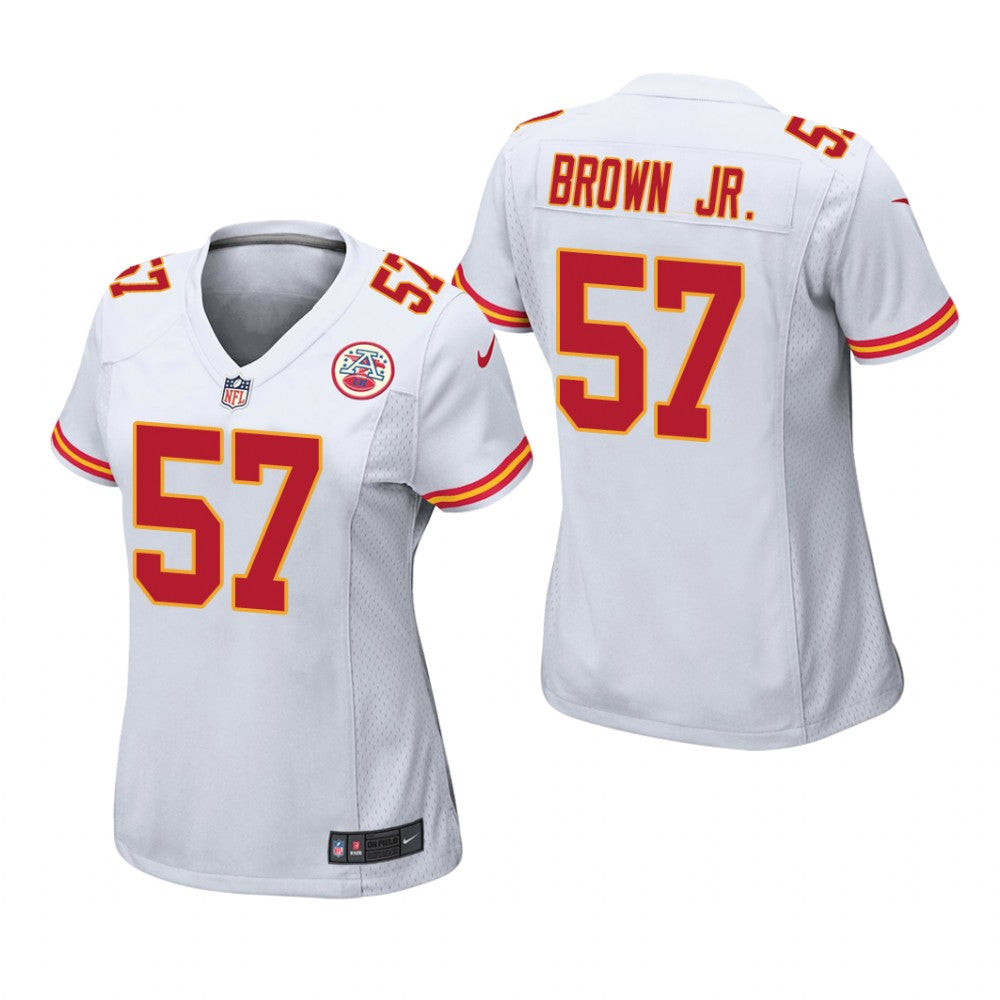 Kansas City Chiefs Orlando Brown Jr. White Jersey Game Women's