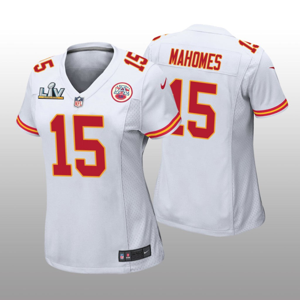 Kansas City Chiefs Patrick Mahomes White Game Jersey Super Bowl LV Women's