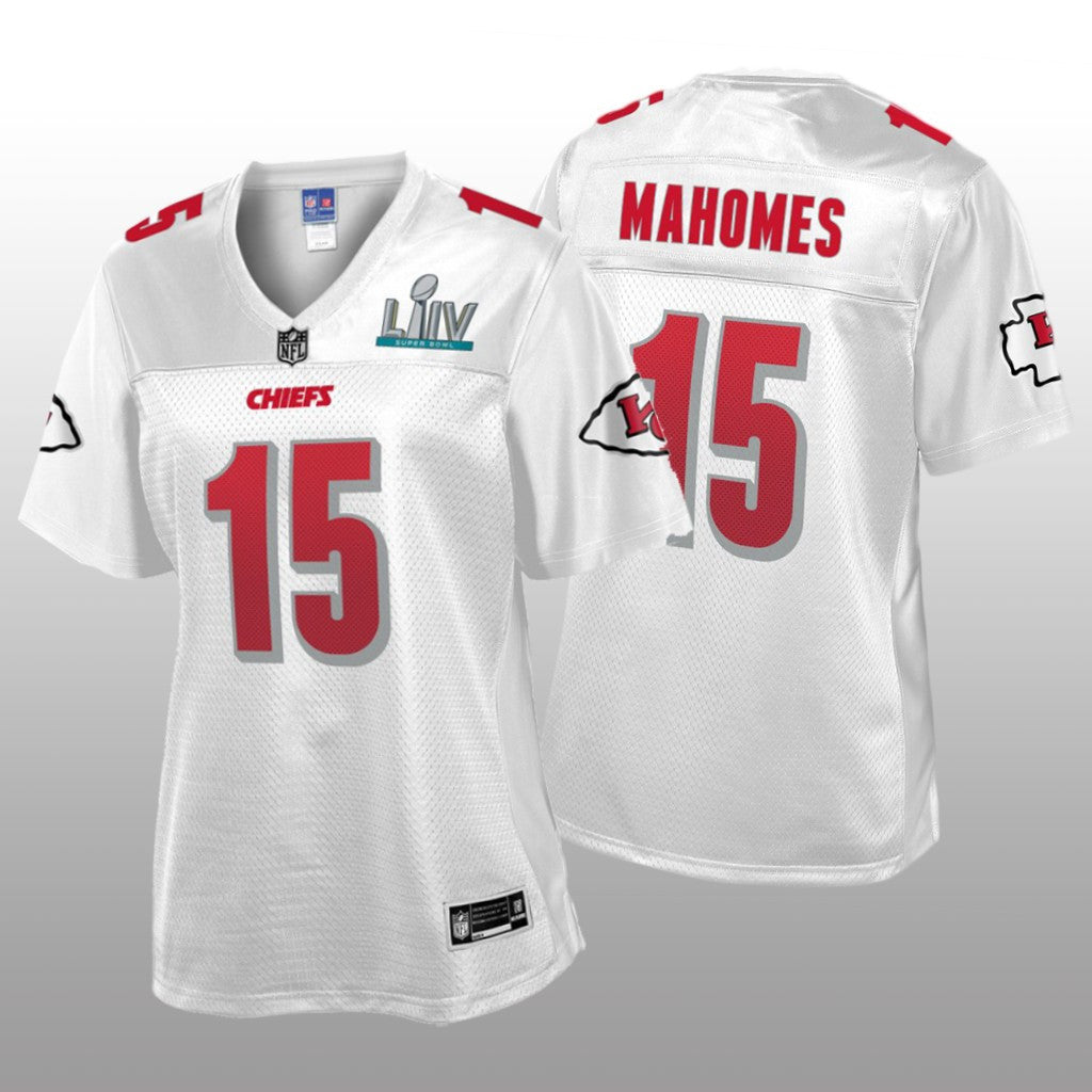 Kansas City Chiefs Patrick Mahomes White Jersey Super Bowl LIV Champions Women's