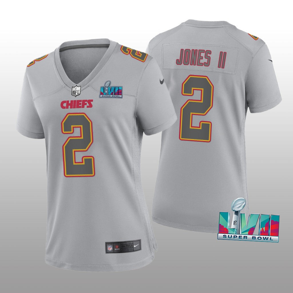 Kansas City Chiefs Ronald Jones II Gray Atmosphere Jersey Super Bowl LVII Women's