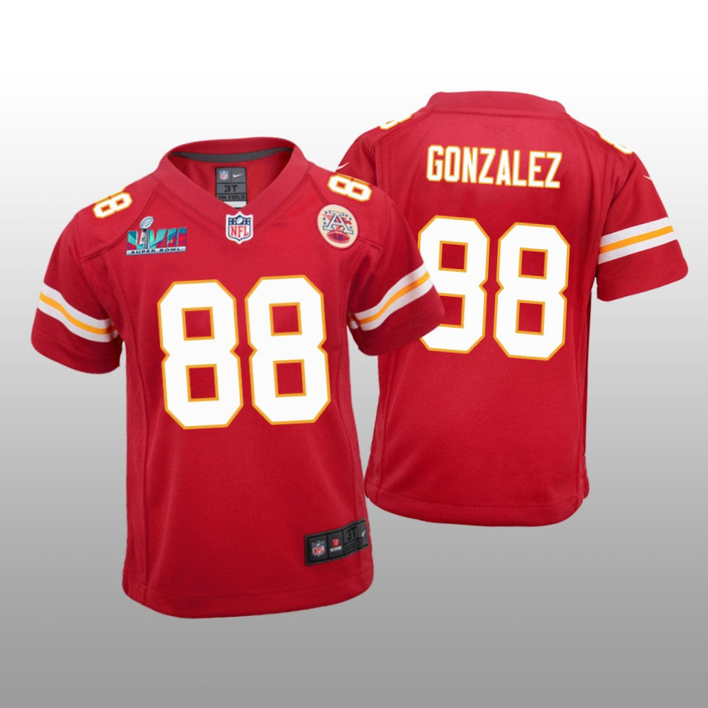 Kansas City Chiefs Tony Gonzalez Red Game Jersey Super Bowl LVII Youth