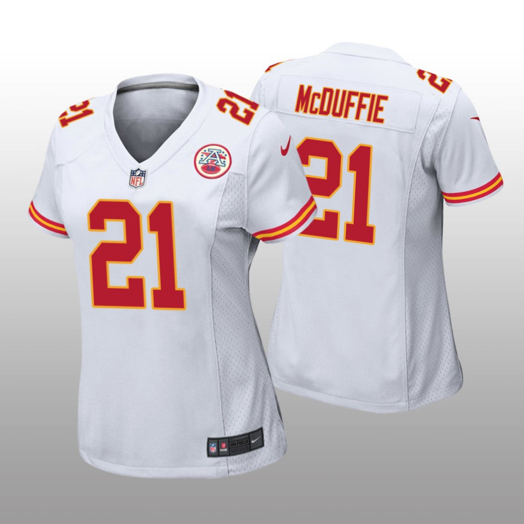 Kansas City Chiefs Trent McDuffie White Jersey Game Women's