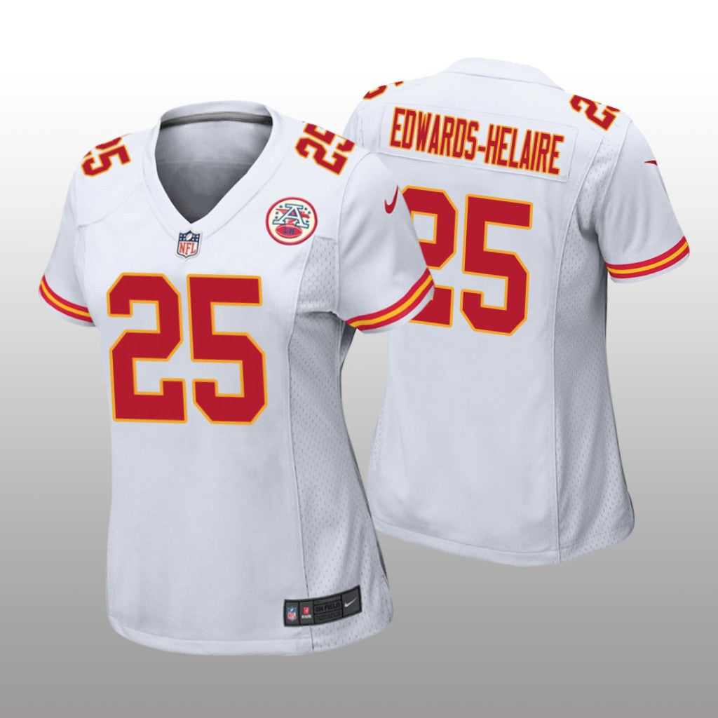 Kansas City Chiefs White Draft Clyde Edwards-Helaire Game Jersey