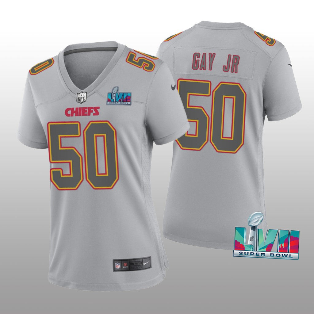 Kansas City Chiefs Willie Gay Jr. Gray Atmosphere Jersey Super Bowl LVII Women's