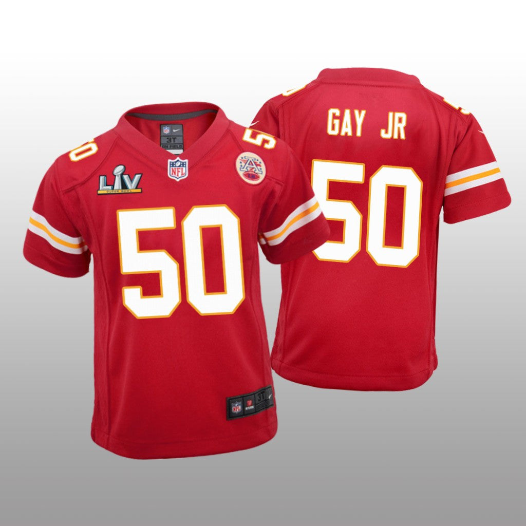 Kansas City Chiefs Willie Gay Jr. Red Game Jersey Super Bowl LV Youth