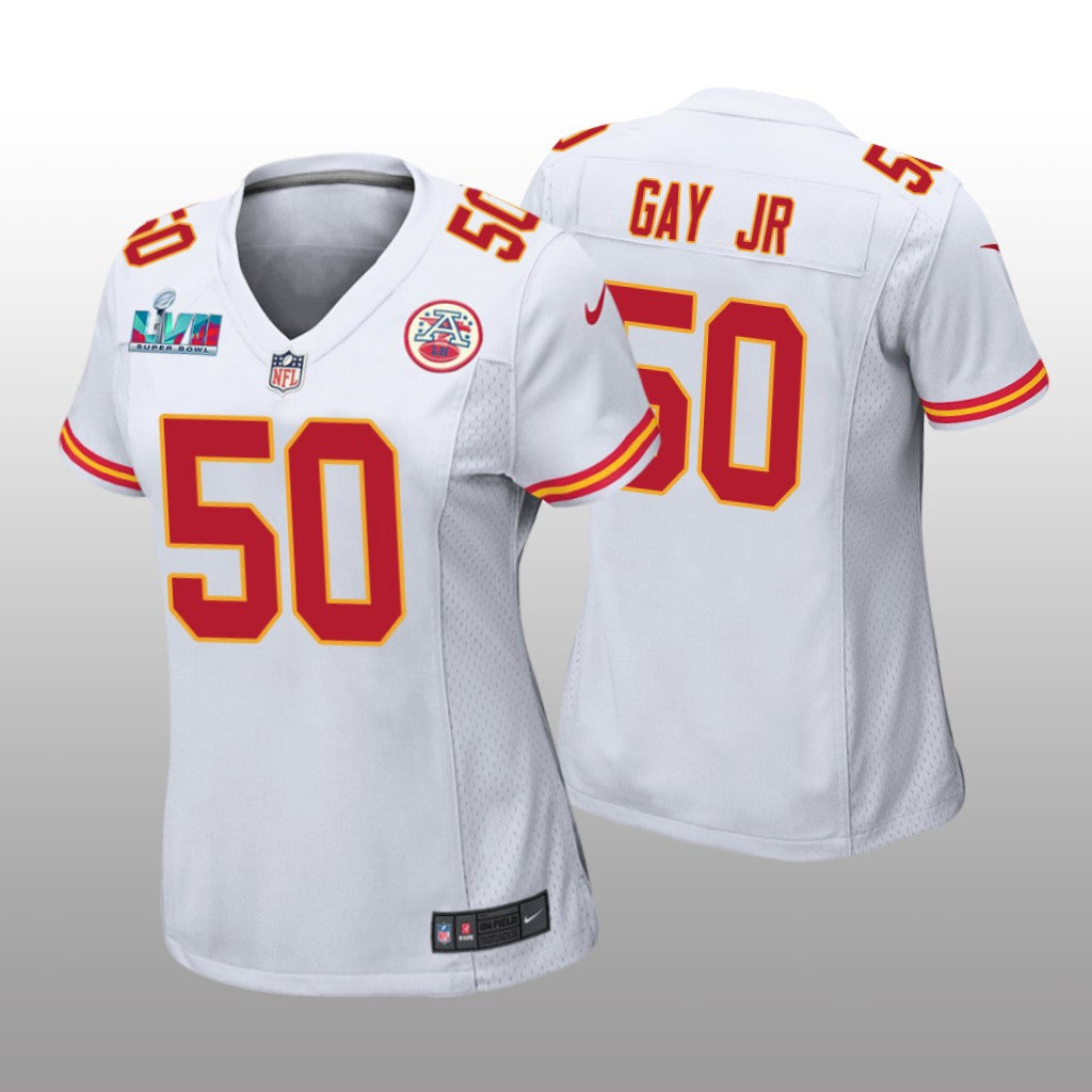 Kansas City Chiefs Willie Gay Jr. White Game Jersey Super Bowl LVII Women's
