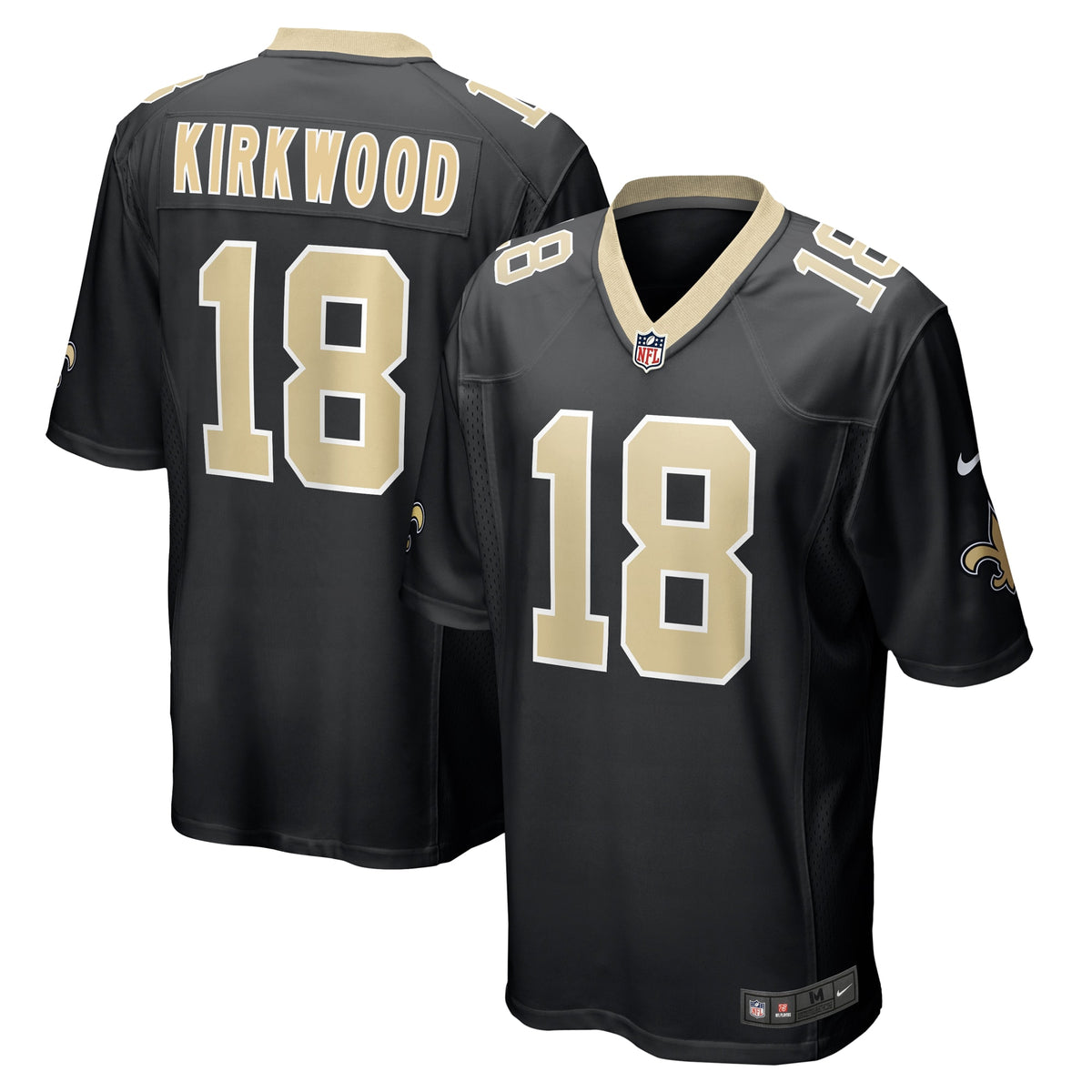 Keith Kirkwood New Orleans Saints Nike Team Game Jersey Black