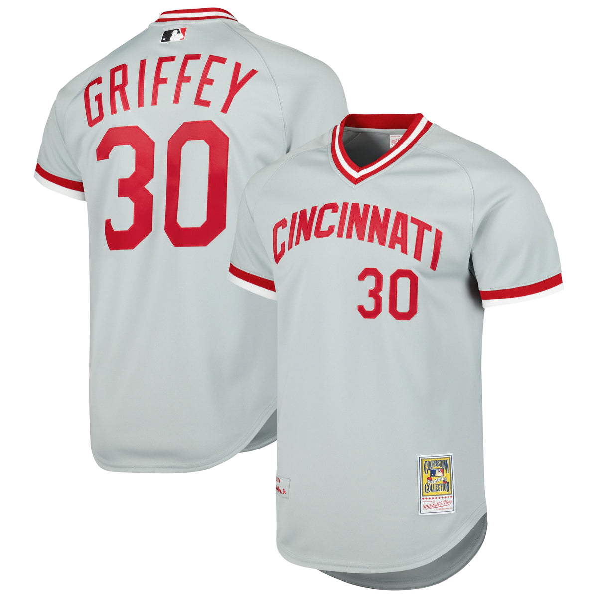 Ken Griffey Jr. Cincinnati Reds Mitchell Ness 2004 Cooperstown Collection Authentic Throwback Jersey Gray
