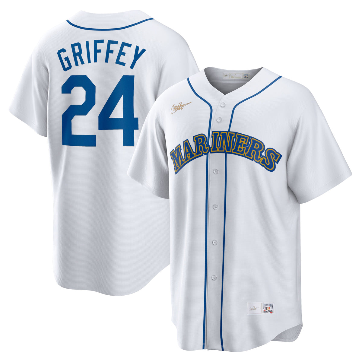 Ken Griffey Jr. Seattle Mariners Nike Home Cooperstown Collection Player Jersey White