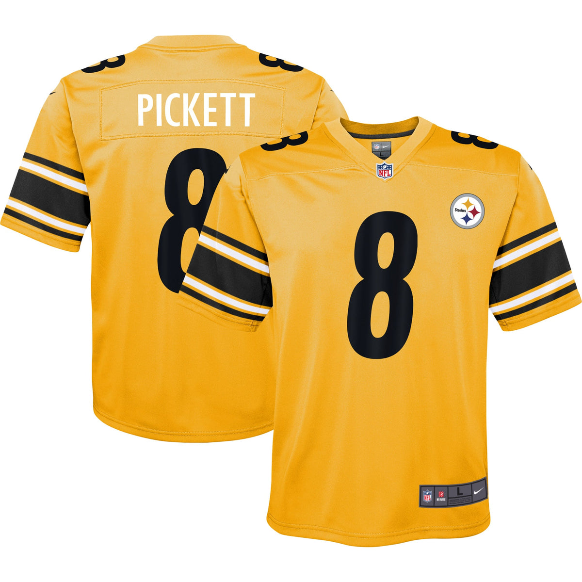Kenny Pickett Pittsburgh Steelers Nike Youth Inverted Game Jersey Gold