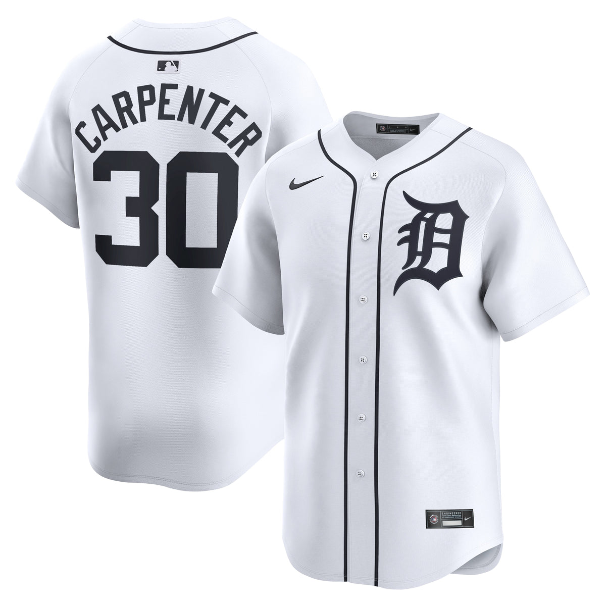 Kerry Carpenter Detroit Tigers Nike Home Limited Player Jersey White
