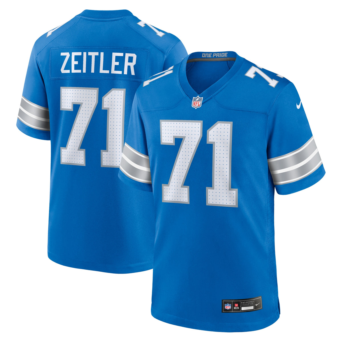 Kevin Zeitler Detroit Lions Nike Game Jersey Blue