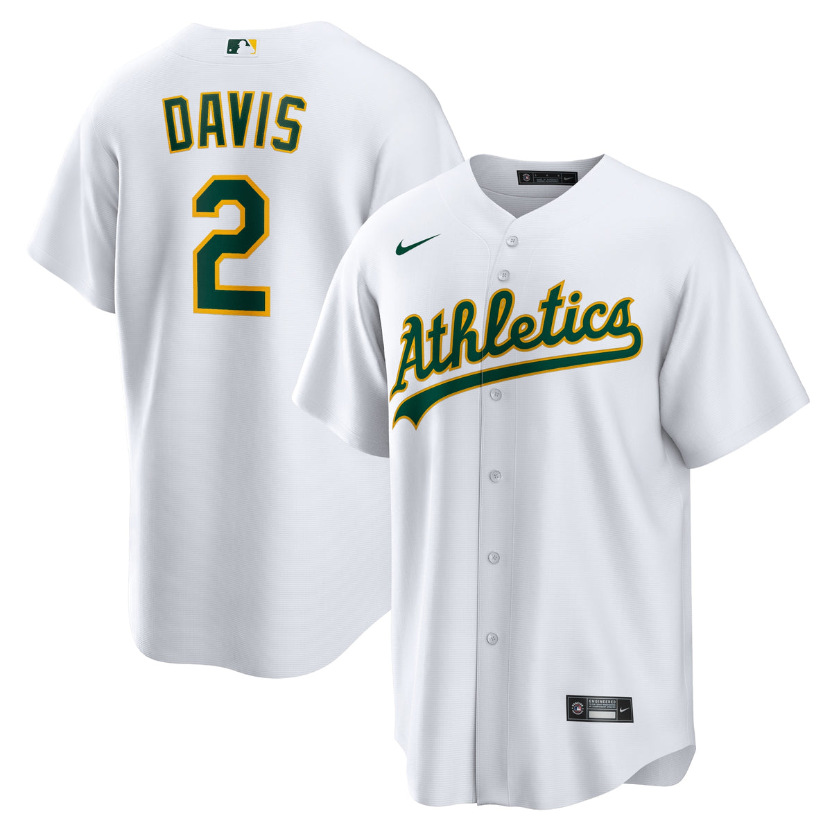 Khris Davis Oakland Athletics Nike Home Replica Player Name Jersey White