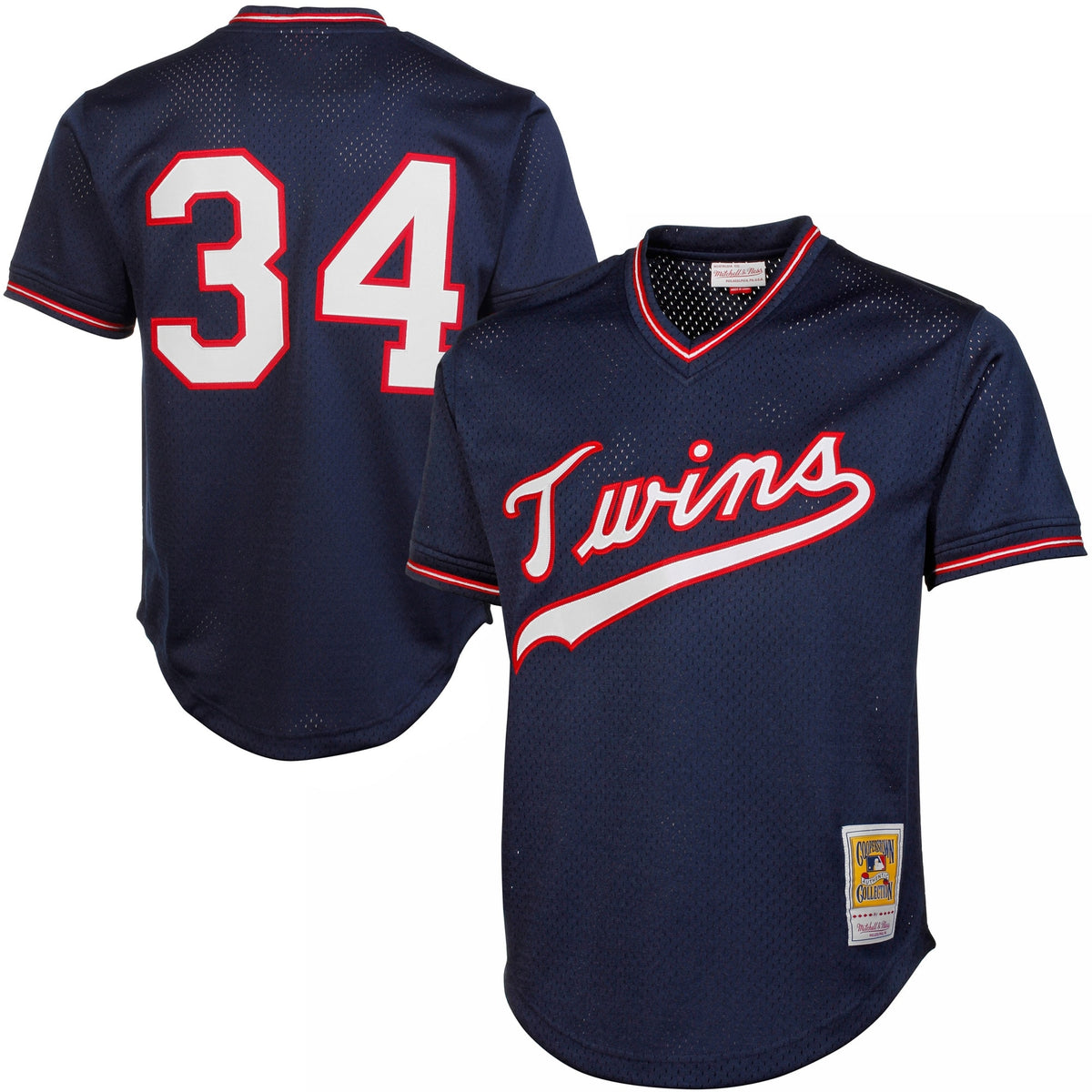 Kirby Puckett Minnesota Twins Mitchell Ness 1985 Authentic Cooperstown Collection Mesh Batting Practice Jersey Navy
