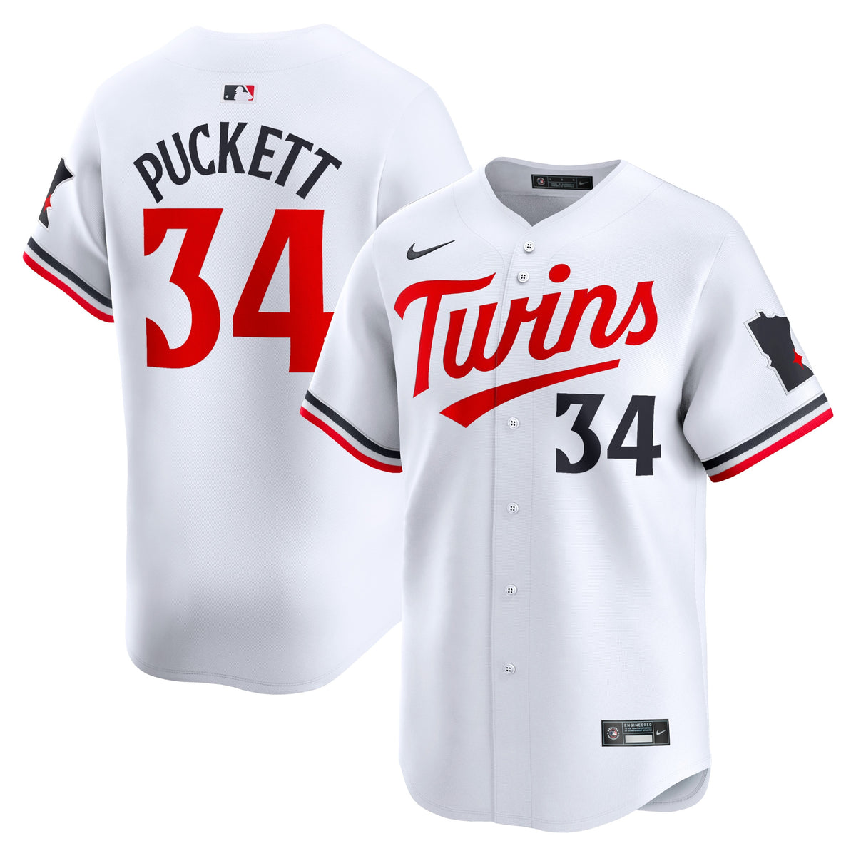 Kirby Puckett Minnesota Twins Nike Home Limited Player Jersey White