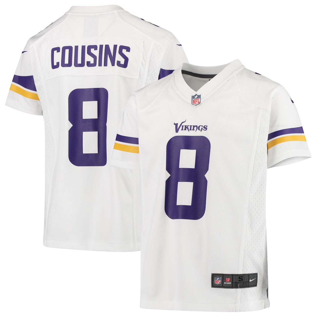 Kirk Cousins Minnesota Vikings Nike Youth Game Jersey White