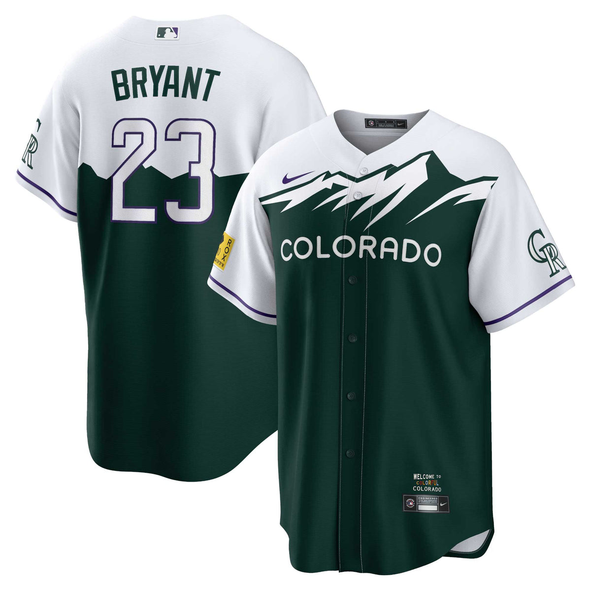 Kris Bryant Colorado Rockies Nike City Connect Replica Player Jersey Green