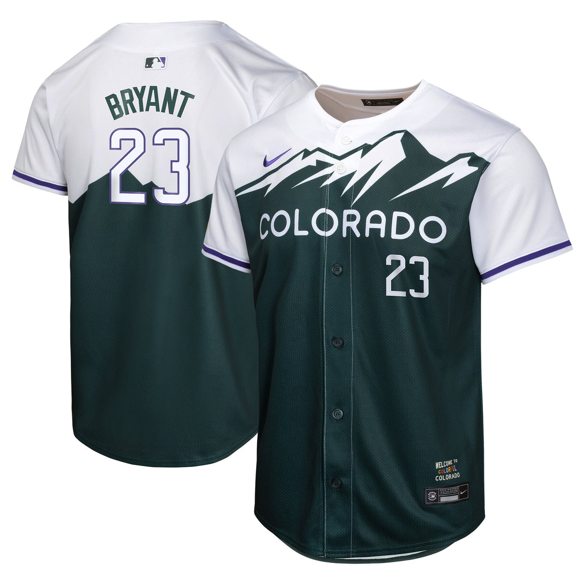 Kris Bryant Colorado Rockies Nike Youth City Connect Limited Player Jersey Green
