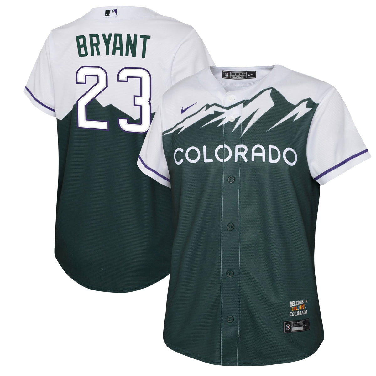 Kris Bryant Colorado Rockies Nike Youth City Connect Replica Player Jersey Green