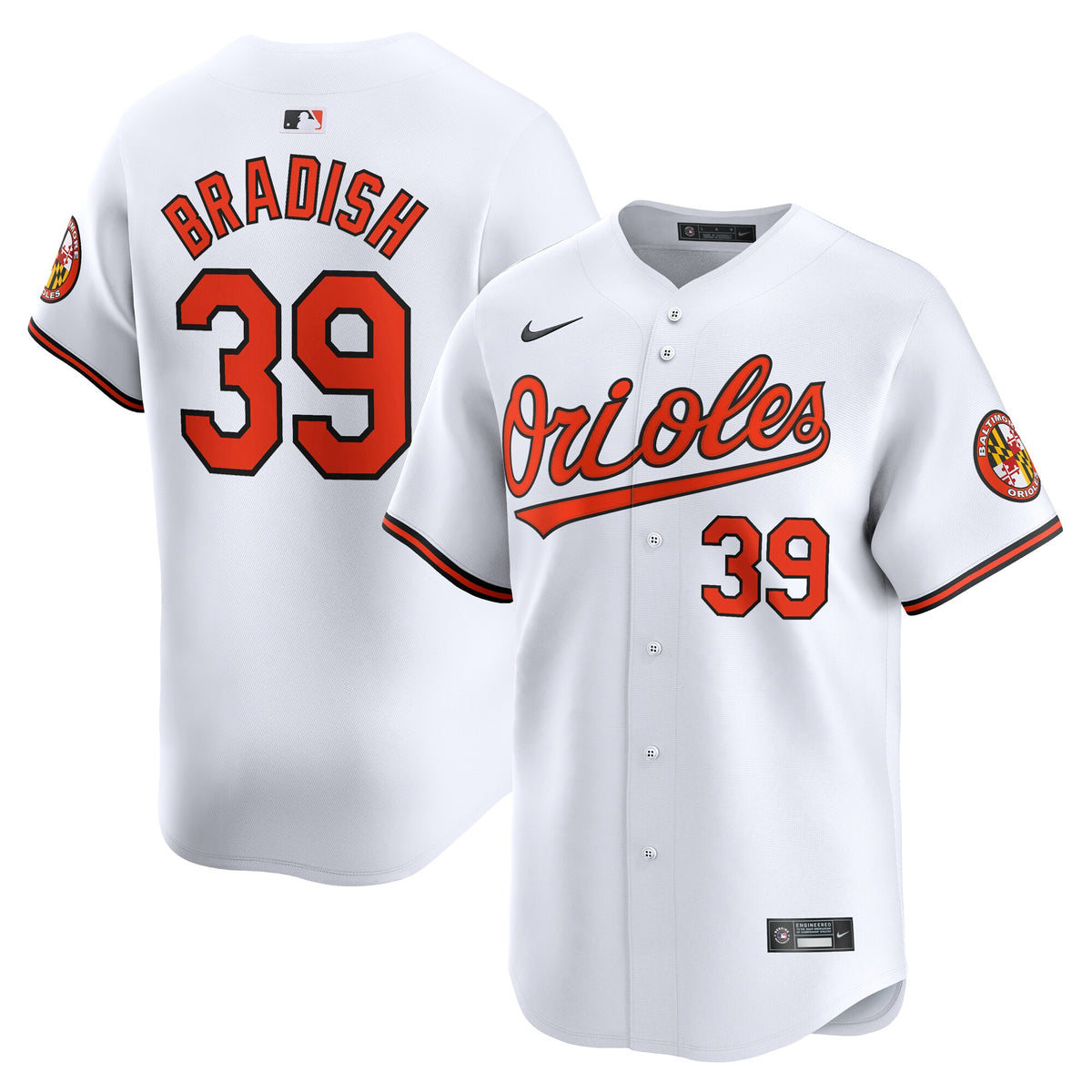 Kyle Bradish Baltimore Orioles Nike Home Limited Player Jersey White