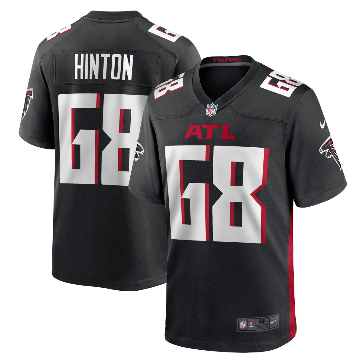 Kyle Hinton Atlanta Falcons Nike Team Game Jersey Black