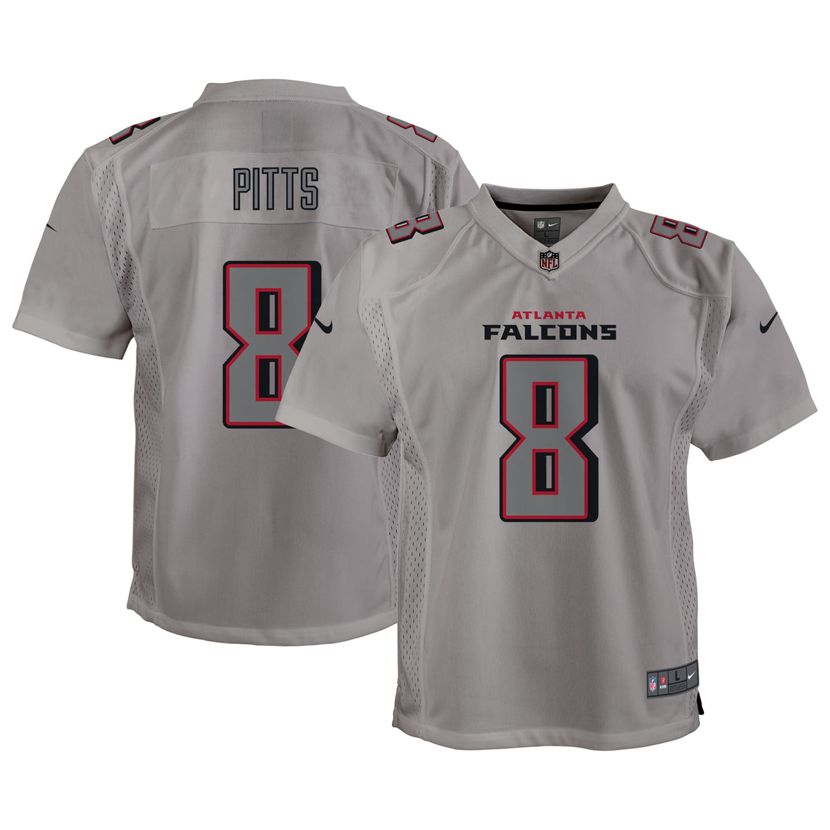 Kyle Pitts Atlanta Falcons Nike Youth Atmosphere Game Jersey Gray