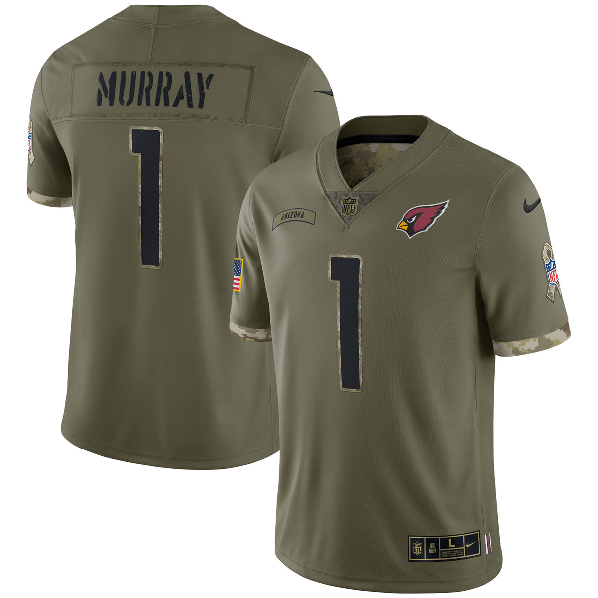Kyler Murray Arizona Cardinals Nike 2022 Salute To Service Limited Jersey Olive