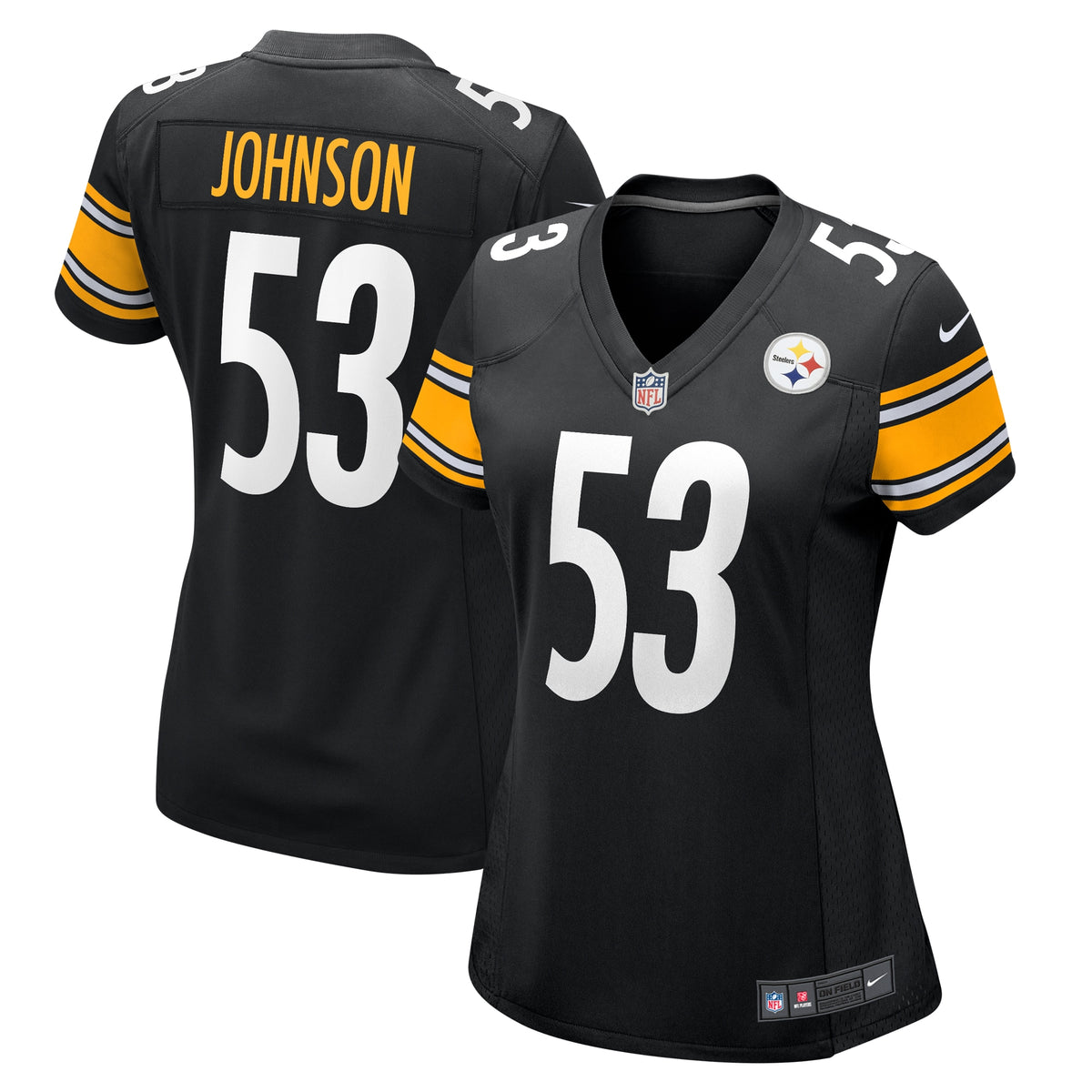Kyron Johnson Pittsburgh Steelers Nike Women's Game Jersey Black