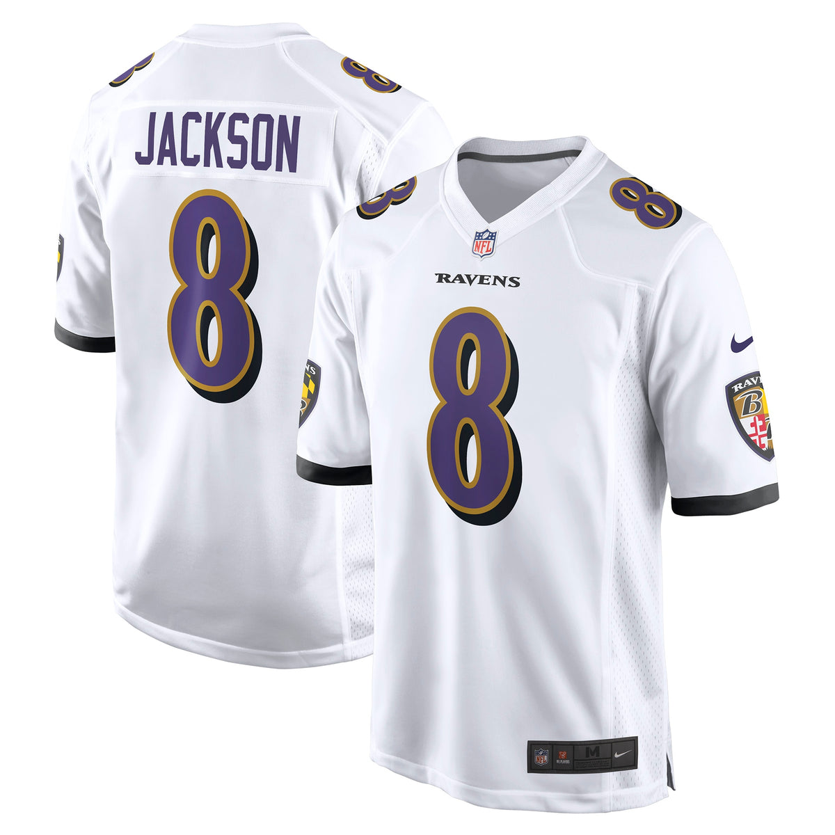 Lamar Jackson Baltimore Ravens Nike Game Jersey White