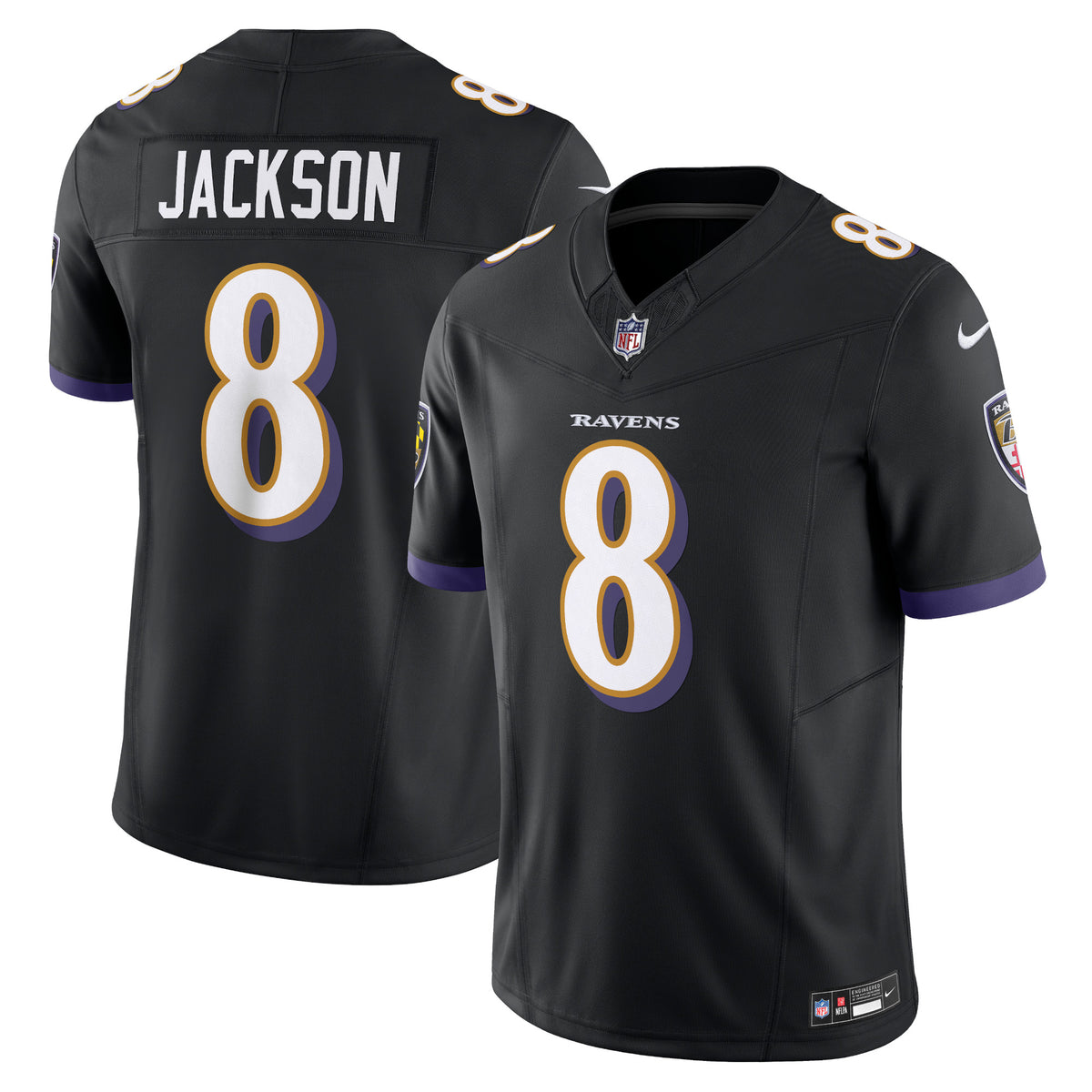 Lamar Jackson Baltimore Ravens Nike Vapor F.U.S.E. Limited Jersey Black