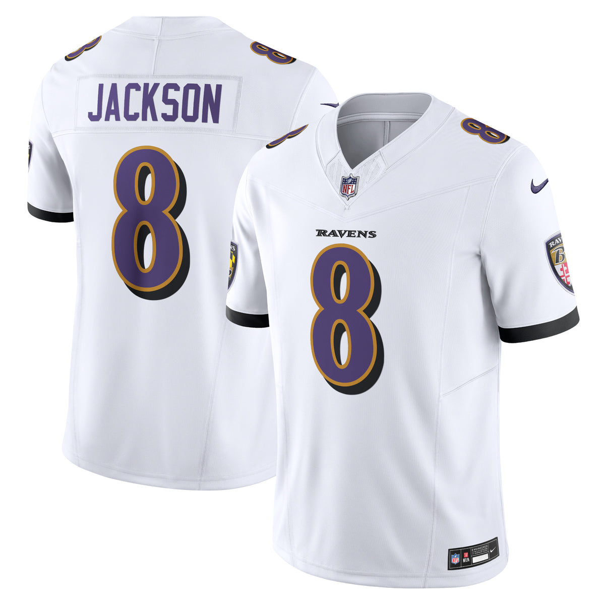 Lamar Jackson Baltimore Ravens Nike Vapor F.U.S.E. Limited Jersey White