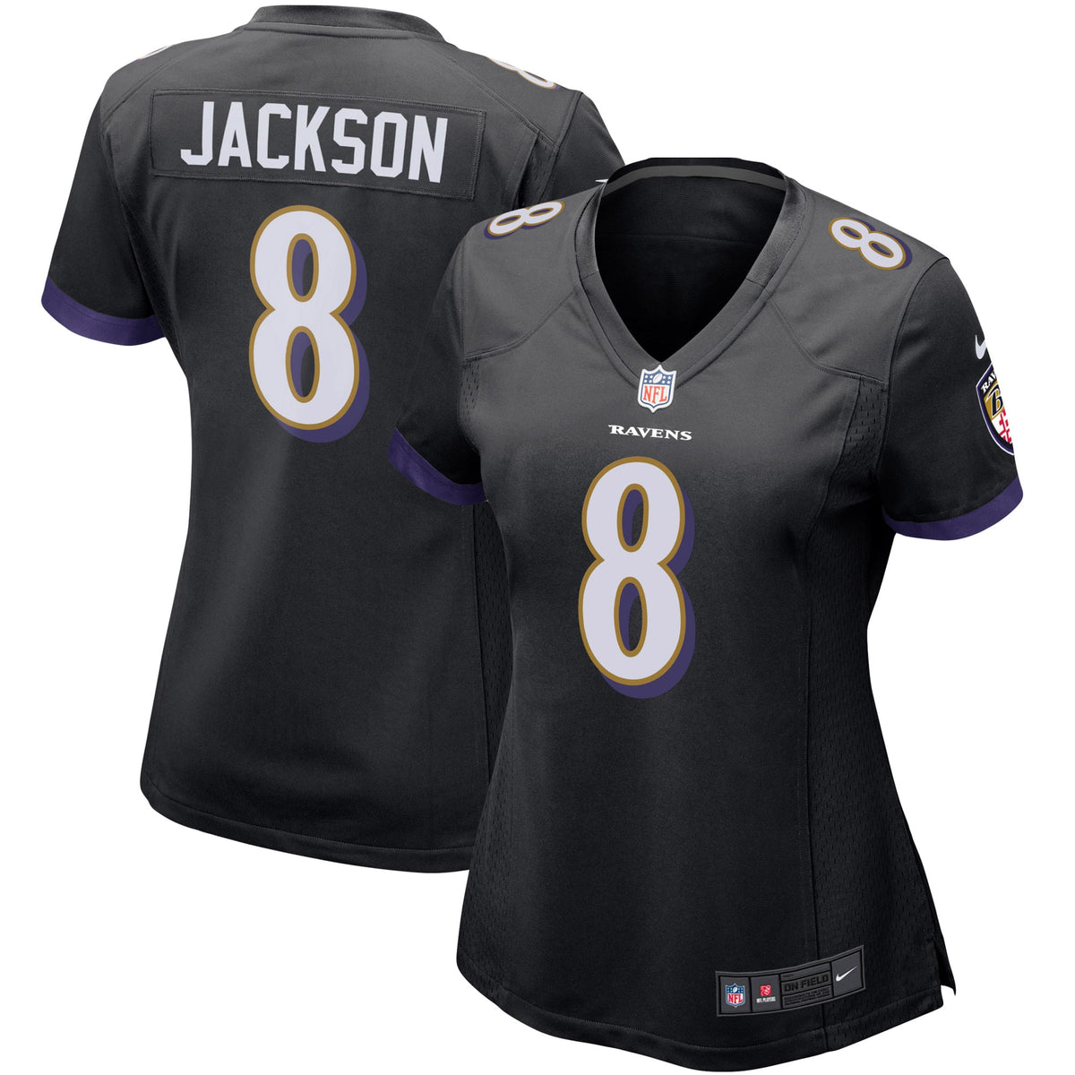 Lamar Jackson Baltimore Ravens Nike Women's Game Jersey Black