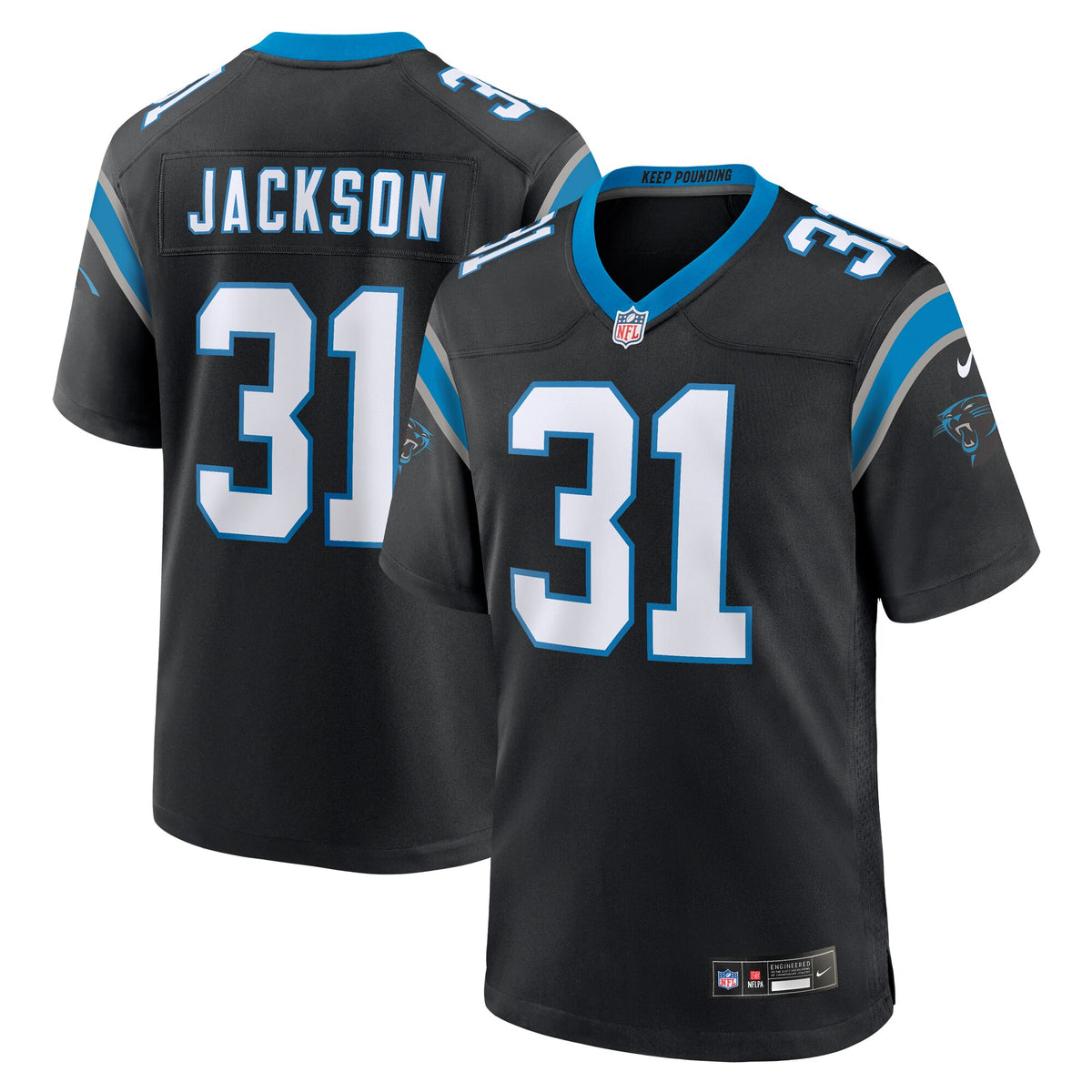Lamar Jackson Carolina Panthers Nike Game Jersey Black