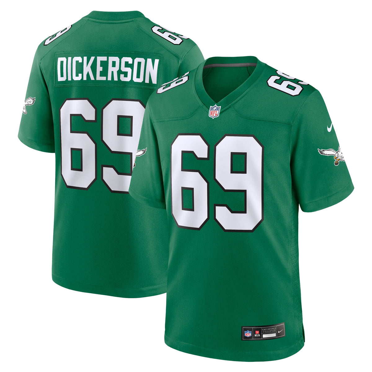 Landon Dickerson Philadelphia Eagles Nike Alternate Game Jersey Kelly Green