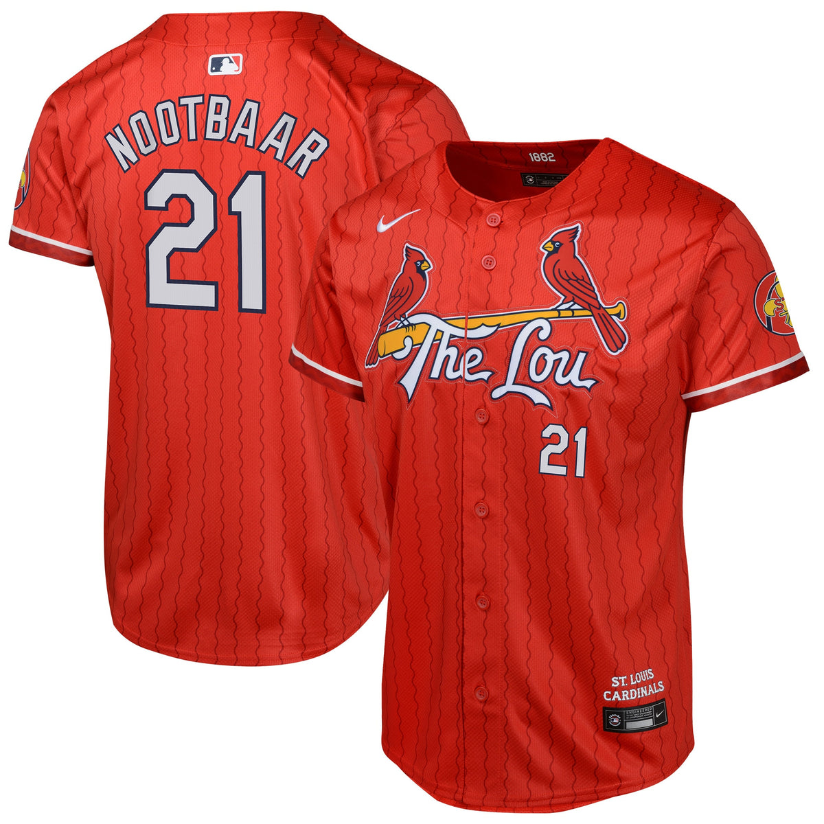 Lars Nootbaar St. Louis Cardinals Nike Youth 2024 City Connect Limited Player Jersey Red