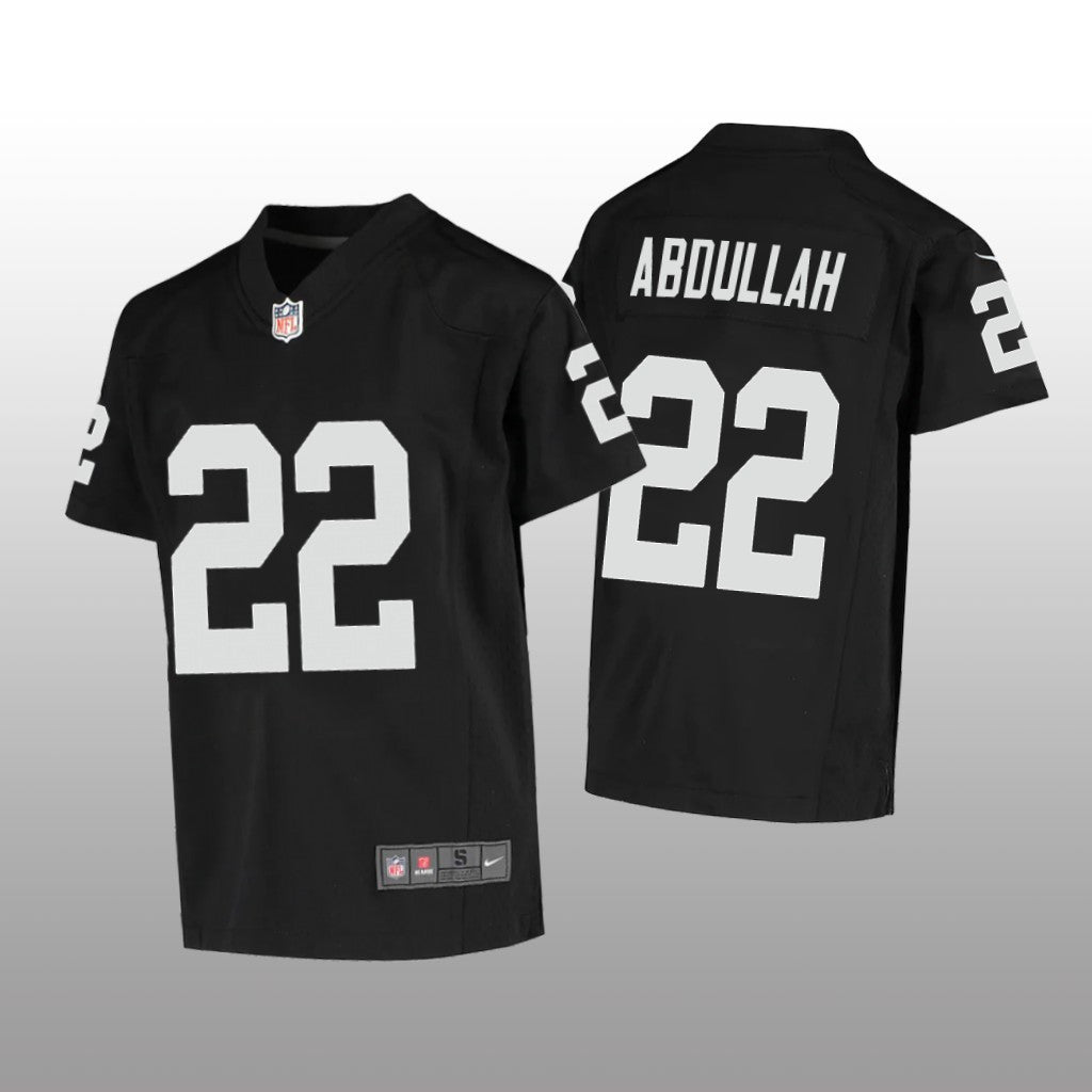 Las Vegas Raiders Ameer Abdullah Black Jersey Game Youth