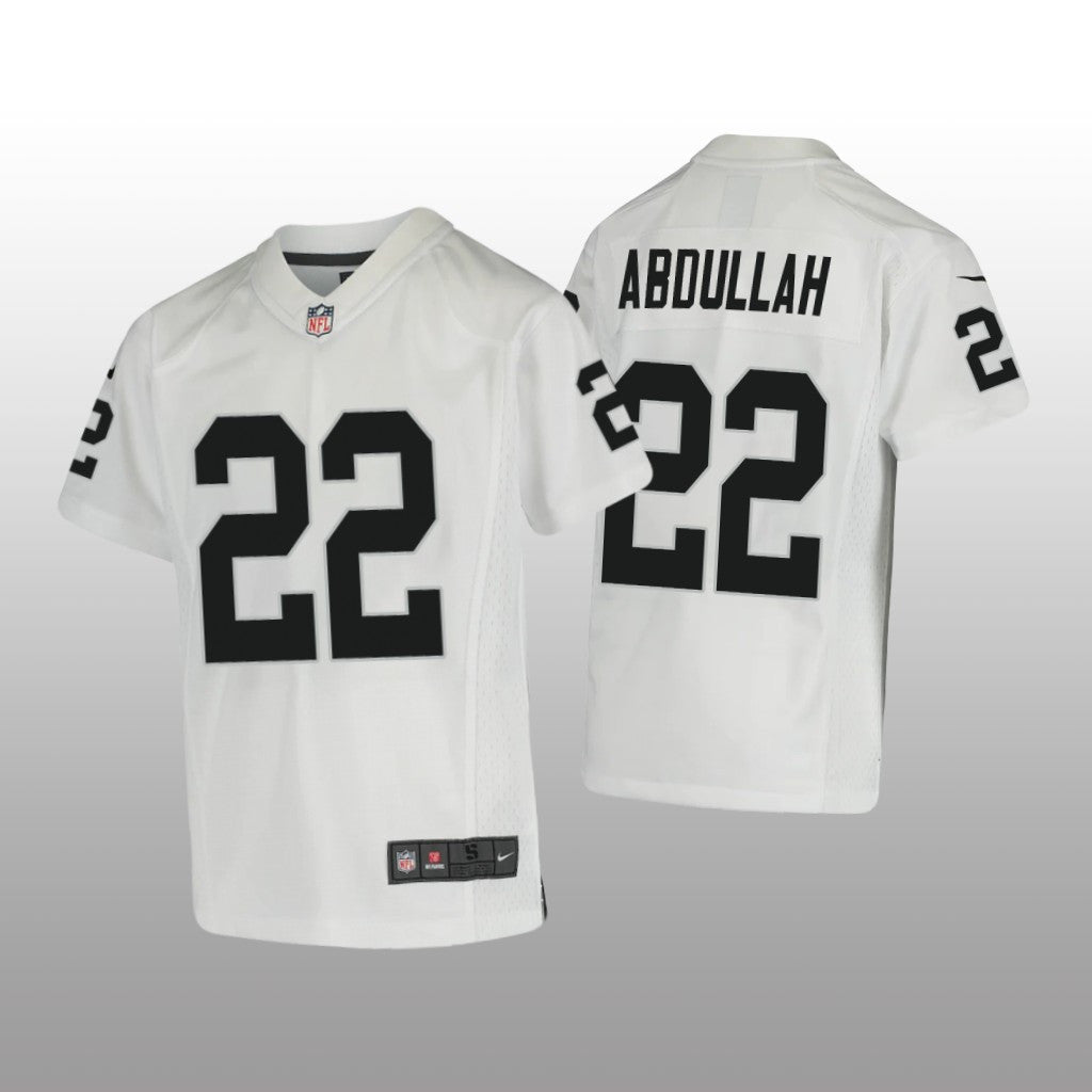 Las Vegas Raiders Ameer Abdullah White Jersey Game Youth