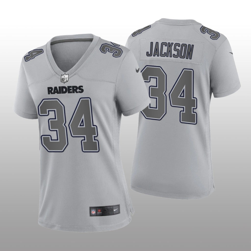 Las Vegas Raiders Bo Jackson Gray Jersey Atmosphere Fashion Game Women's