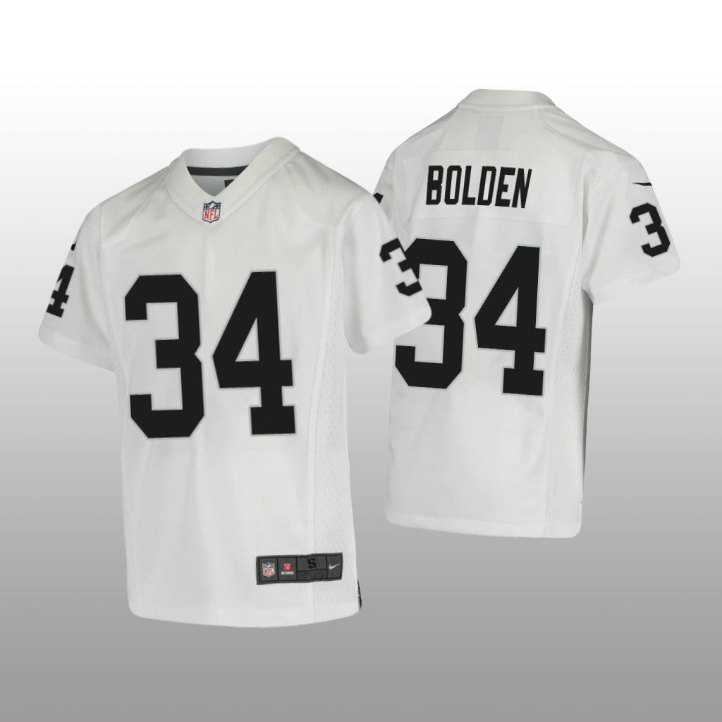 Las Vegas Raiders Brandon Bolden White Jersey Game Youth
