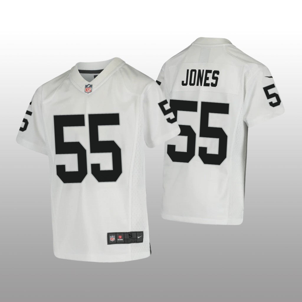 Las Vegas Raiders Chandler Jones White Jersey Game Youth