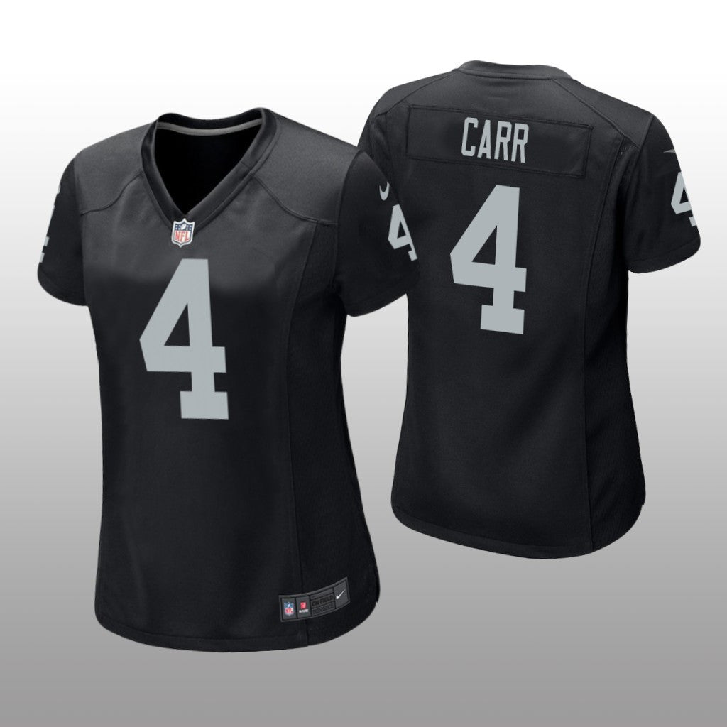 Las Vegas Raiders Derek Carr Black Jersey Game Women's