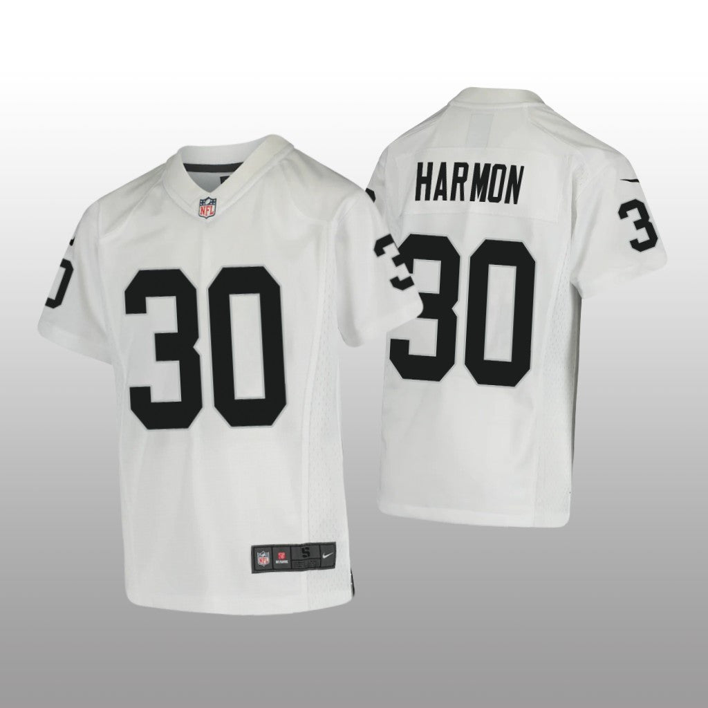 Las Vegas Raiders Duron Harmon White Jersey Game Youth