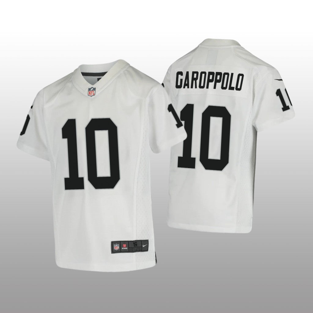 Las Vegas Raiders Jimmy Garoppolo White Jersey Game Youth