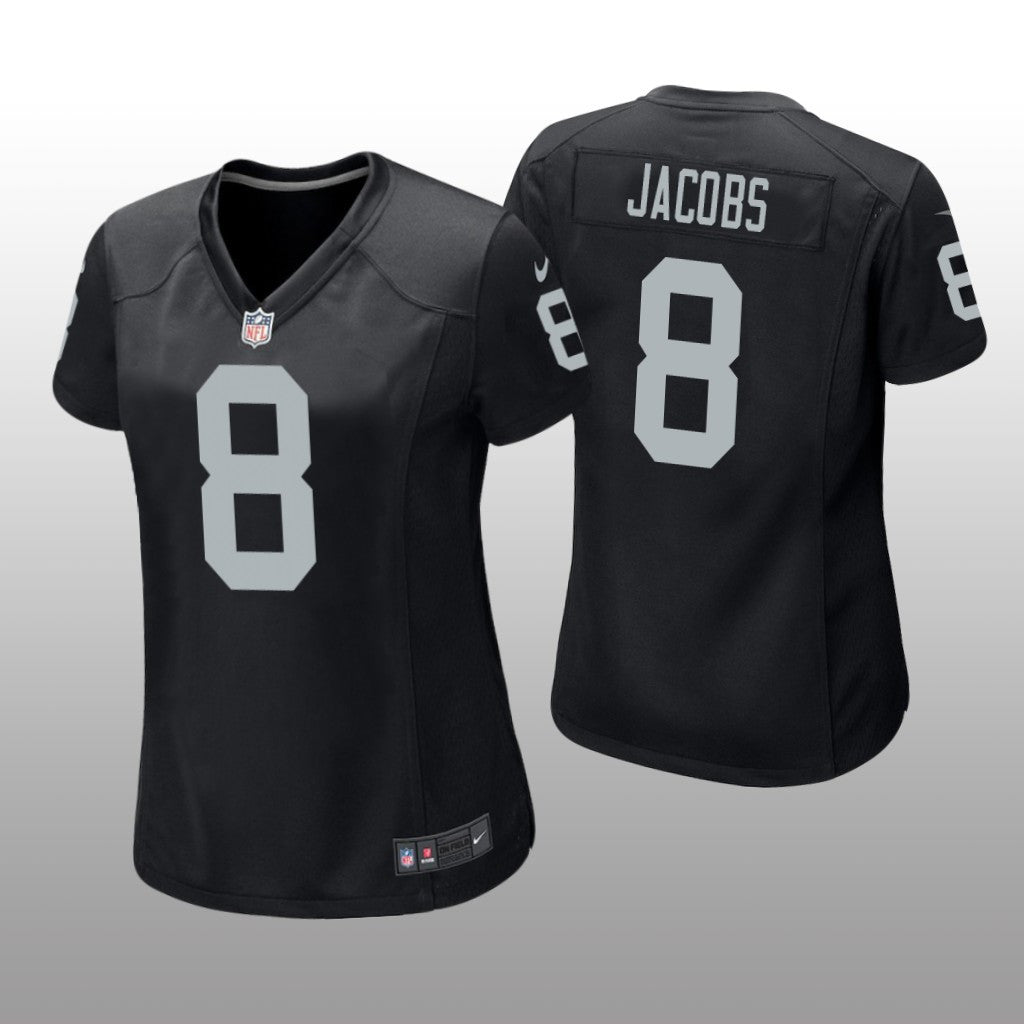 Las Vegas Raiders Josh Jacobs Black Jersey Game Women's