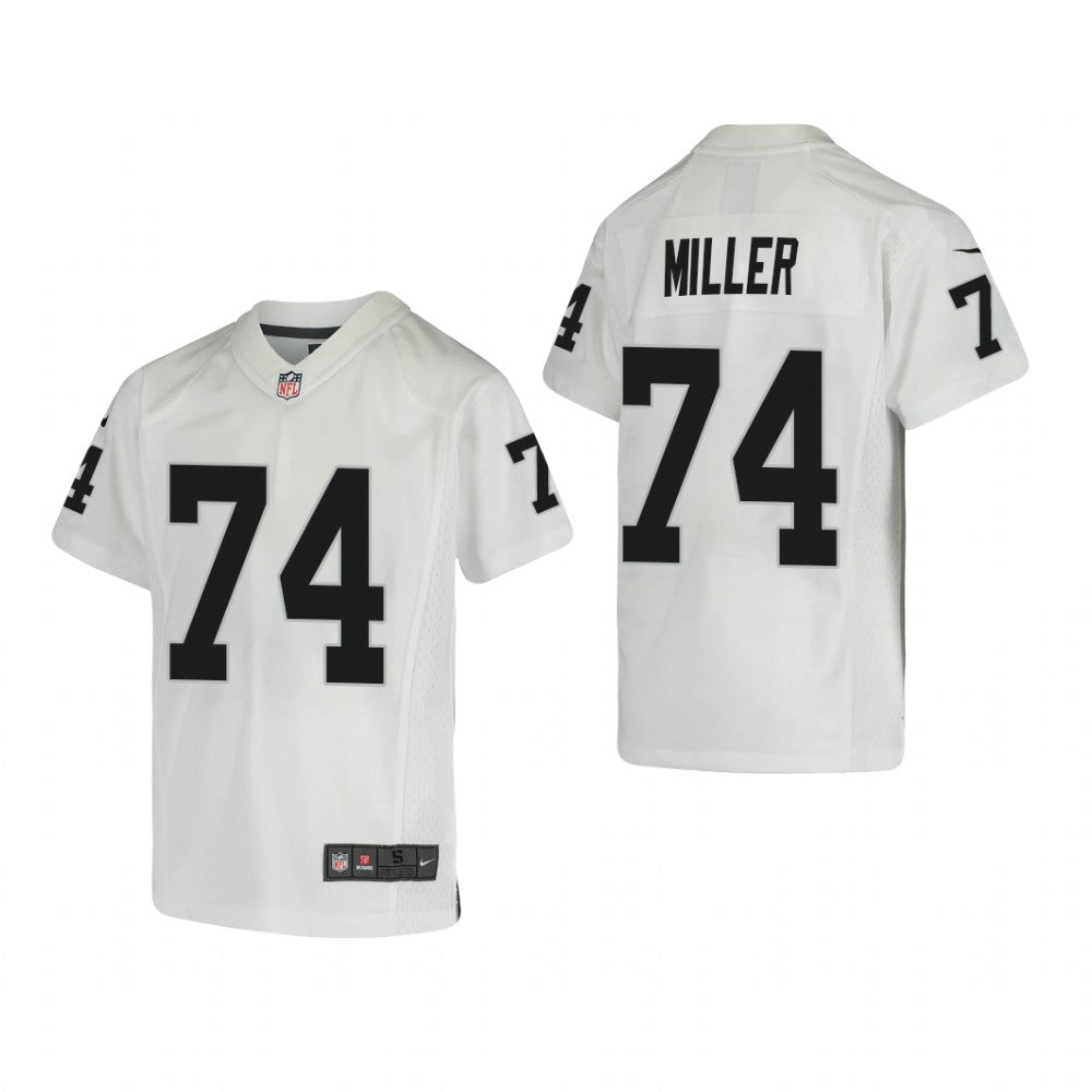 Las Vegas Raiders Kolton Miller White Jersey Game Youth