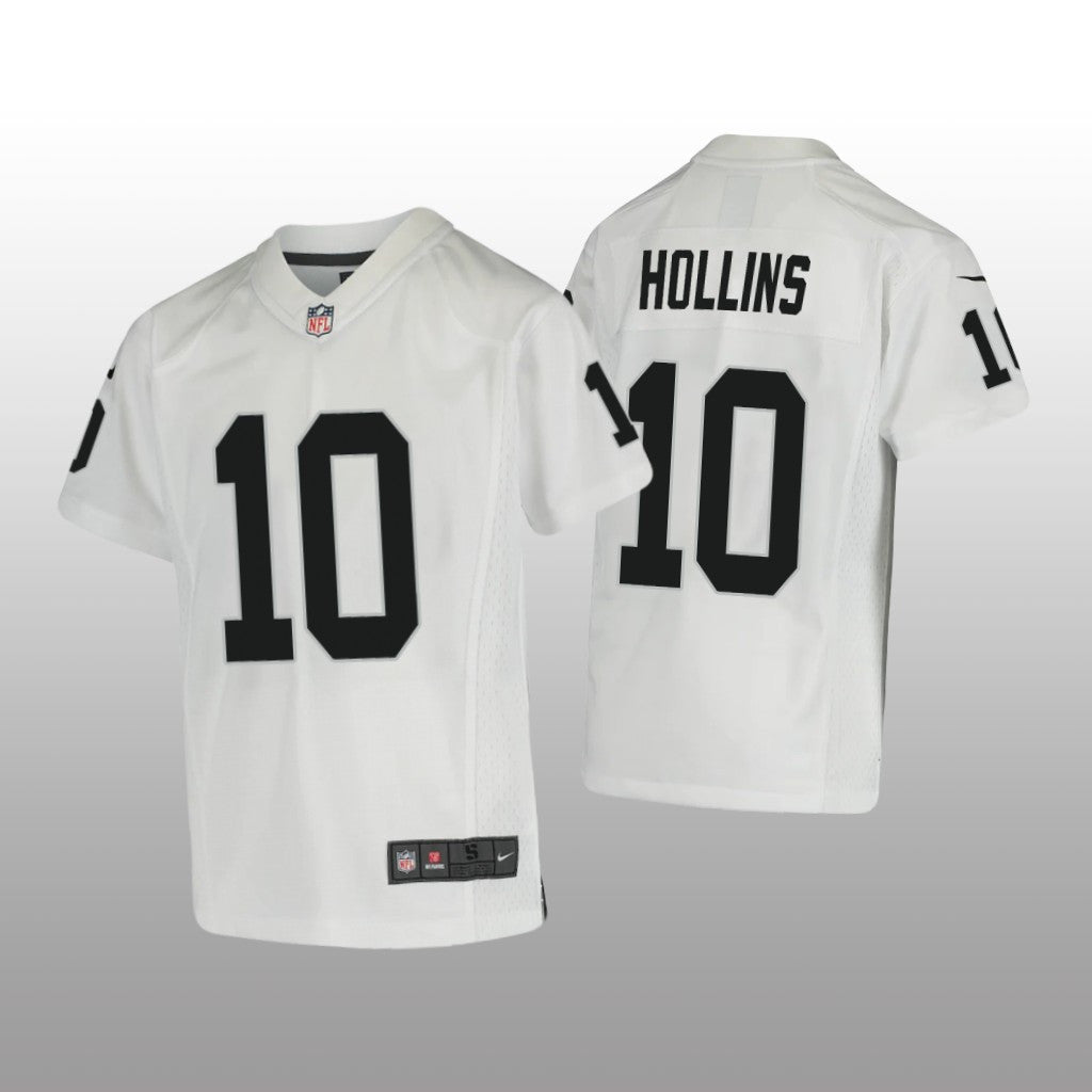 Las Vegas Raiders Mack Hollins White Jersey Game Youth
