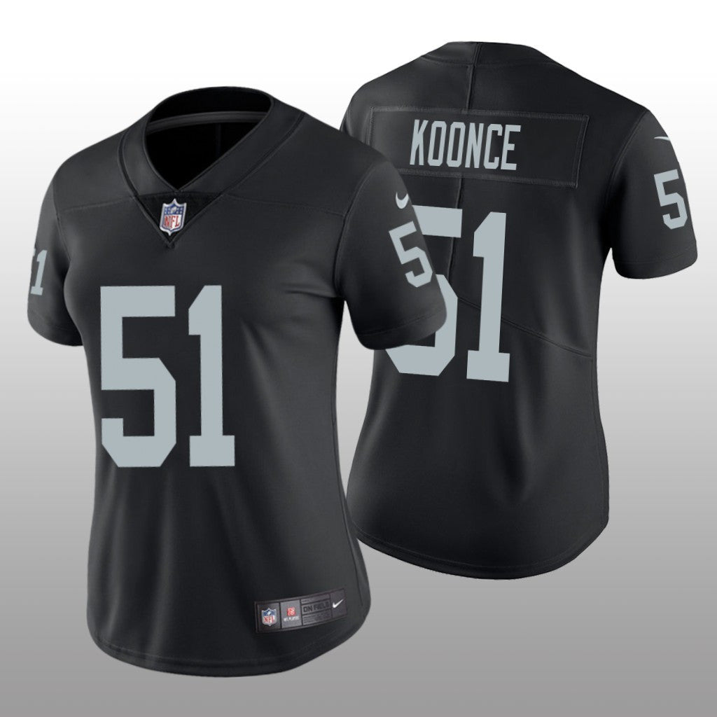 Las Vegas Raiders Malcolm Koonce Black Jersey Vapor Limited Women's