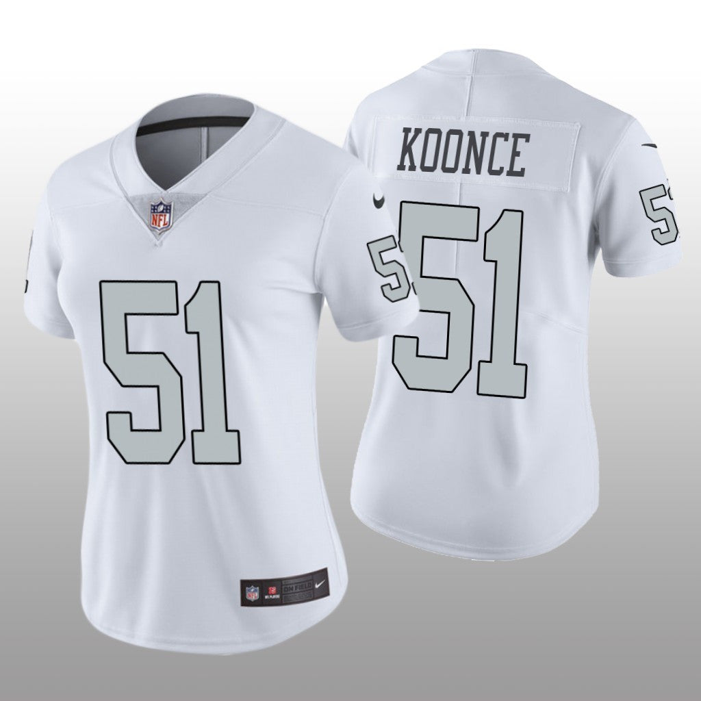 Las Vegas Raiders Malcolm Koonce White Jersey Color Rush Limited Women's