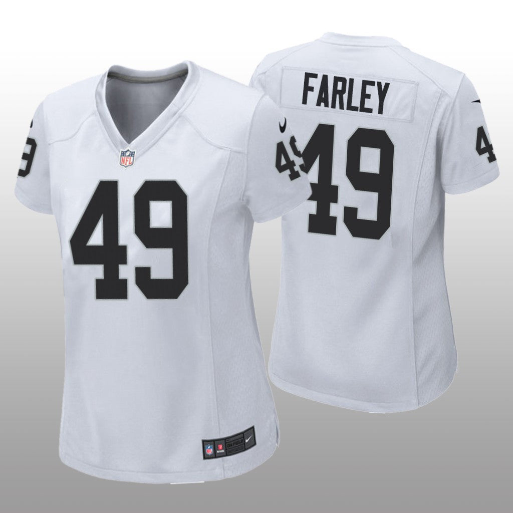 Las Vegas Raiders Matthias Farley White Jersey Game Women's